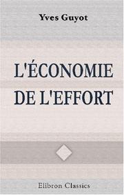 Cover of: L\'économie de l\'effort