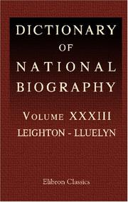 Cover of: Dictionary of National Biography by George Murray Smith, Sir Sidney Lee, Sir Leslie Stephen