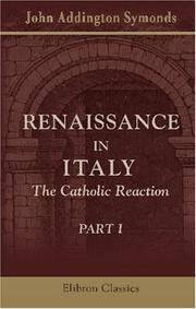 Cover of: Renaissance in Italy: The Catholic Reaction, Part 1