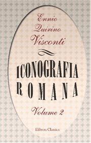 Cover of: Iconografia romana by Ennio Quirino Visconti