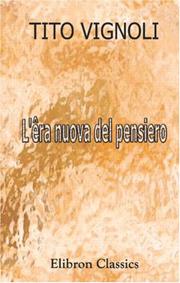 Cover of: L\'êra nuova del pensiero by Tito Vignoli