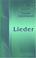 Cover of: Lieder