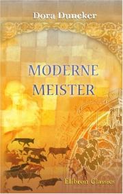 Cover of: Moderne Meister: Charakterstudien aus Kunst und Leben