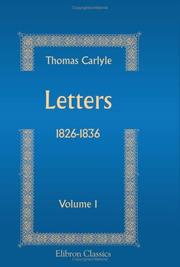 Cover of: Letters (1826-1836): Volume 1: 1826-1832