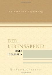 Cover of: Der Lebensabend einer Idealistin by Malwida von Meysenbug