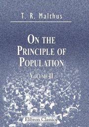Cover of: On the principle of population: Volume 2