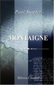 Cover of: Montaigne by Paul Stapfer