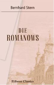 Cover of: Die Romanows by Bernhard Stern