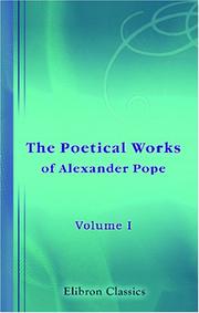 Cover of: The Poetical Works of Alexander Pope by 