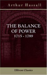 The balance of power, 1715-1789 by Arthur Hassall