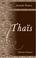 Cover of: Thaïs