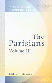 Cover of: The Parisians by Edward Bulwer Lytton, Baron Lytton