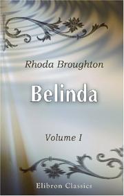 Cover of: Belinda by Rhoda Broughton, Rhoda Broughton