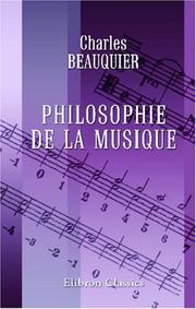 Philosophie de la musique by Beauquier, Charles