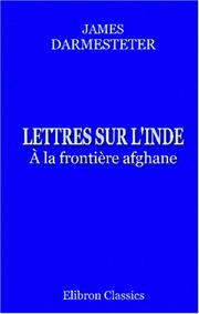 Cover of: Lettres sur l\'Inde. À la frontière afghane