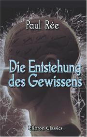 Cover of: Die Entstehung des Gewissens