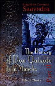Cover of: The History of Don Quixote de la Mancha by Miguel de Cervantes Saavedra