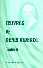 Cover of: Oeuvres de Denis Diderot by Denis Diderot