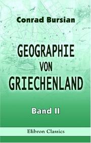 Cover of: Geographie von Griechenland: Band II. Peloponnesos und Inseln