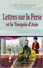 Cover of: Lettres sur la Perse et la Turquie d'Asie: Tome 2