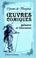 Cover of: uvres comiques, galantes et littéraires