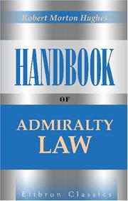 Cover of: Handbook of Admiralty Law by Robert Morton Hughes