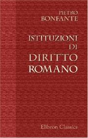 Cover of: Istituzioni di Diritto Romano