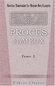Cover of: Procès fameux by Nicolas Toussaint Le Moyne Des Essarts