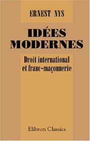 Idées modernes by Ernest Nys