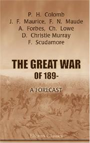 Cover of: The Great War of 189-: A Forecast