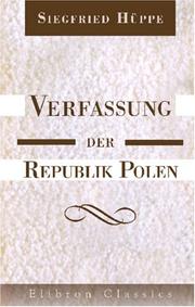 Cover of: Verfassung der Republik Polen by Siegfried Hüppe