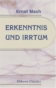 Cover of: Erkenntnis und Irrtum by Ernst Mach