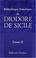 Cover of: Bibliothèque historique de Diodore de Sicile