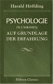 Cover of: Psychologie in Umrissen auf Grundlage der Erfahrung