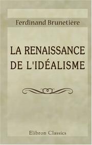 Cover of: La Renaissance de l\'Idéalisme