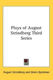 Cover of: Plays of August Strindberg Third Series