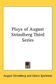 Cover of: Plays of August Strindberg Third Series by August Strindberg