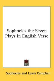 Cover of: Sophocles the Seven Plays in English Verse