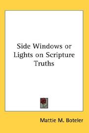Cover of: Side Windows or Lights on Scripture Truths