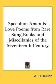 Cover of: Speculum amantis: love-poems from rare song-books and miscellanies of the seventeenth century