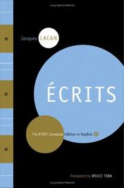 Cover of: Ecrits by Jacques Lacan