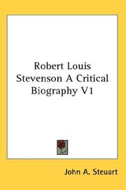 Cover of: Robert Louis Stevenson A Critical Biography V1