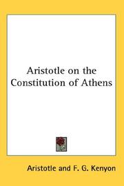 Cover of: Aristotle on the Constitution of Athens by Aristotle