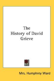 Cover of: The History of David Grieve by Mary Augusta Ward