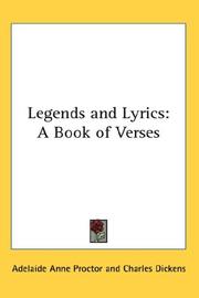 Cover of: Legends and Lyrics: A Book of Verses