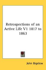 Cover of: Retrospections of an Active Life V1 1817 to 1863