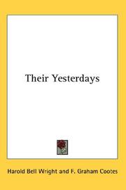 Cover of: Their Yesterdays by Harold Bell Wright