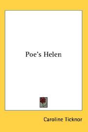 Cover of: Poe's Helen by Caroline Ticknor, Caroline Ticknor