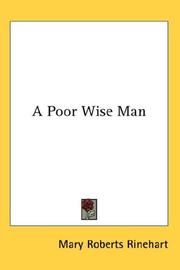 Cover of: A Poor Wise Man by Mary Roberts Rinehart