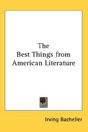 Cover of: The Best Things from American Literature